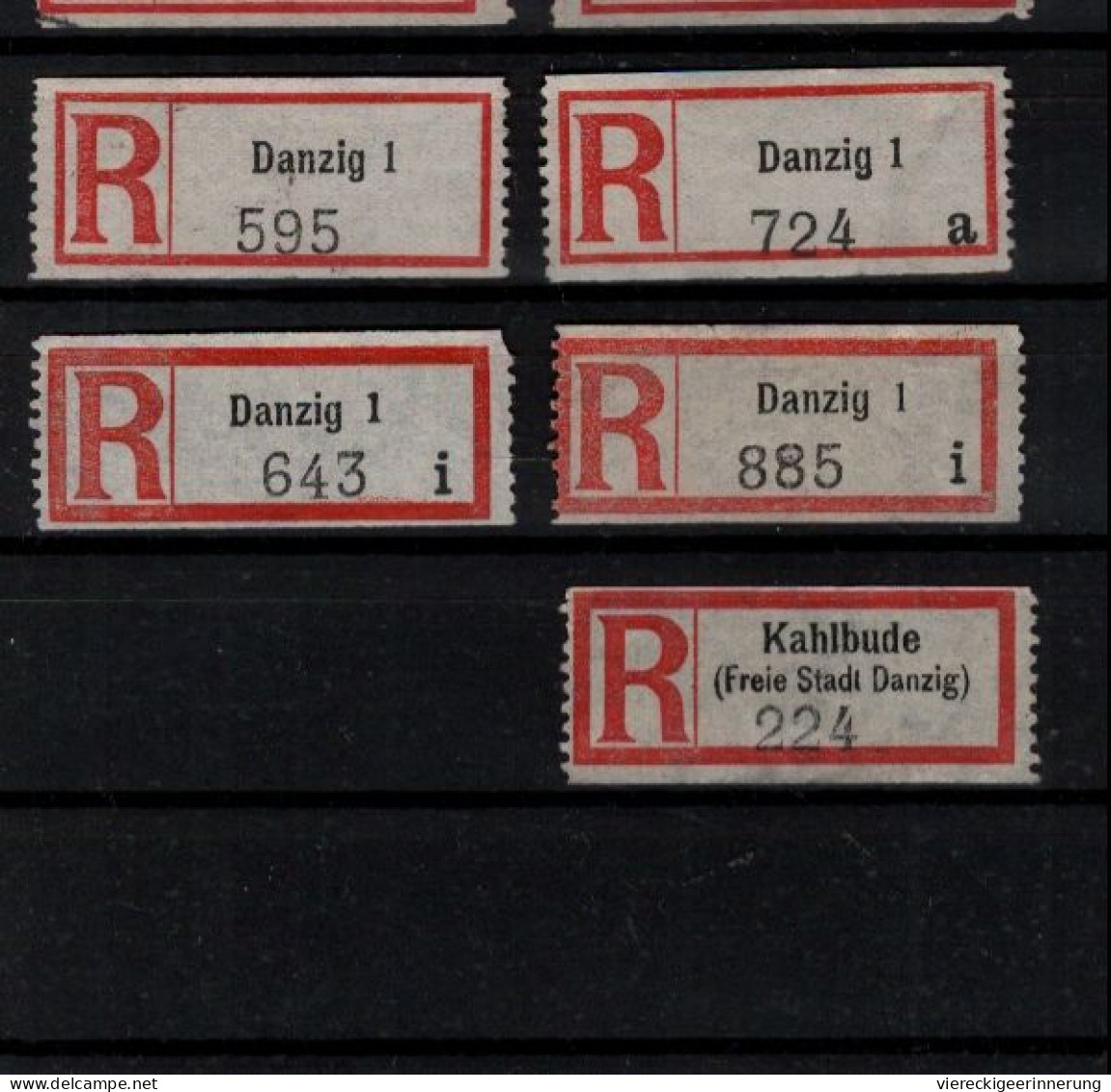 ! Lot Von 13 Einschreibzetteln Danzig , Langfuhr, Kahlbude - Altri & Non Classificati