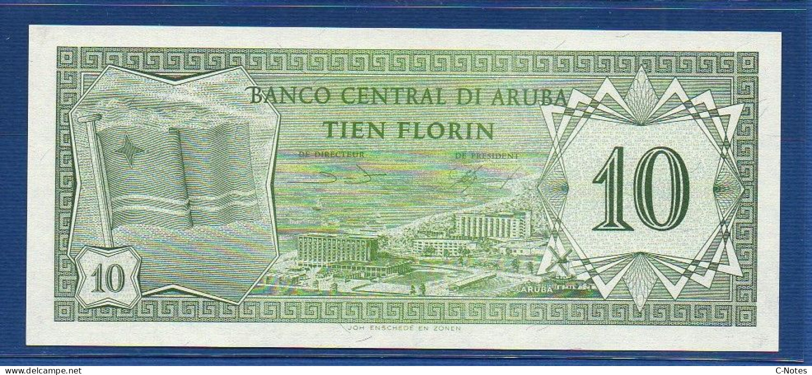 ARUBA - P. 2 – 10 FLORIN 1986 UNC, Serie N. 0203842170 - Aruba (1986-...)