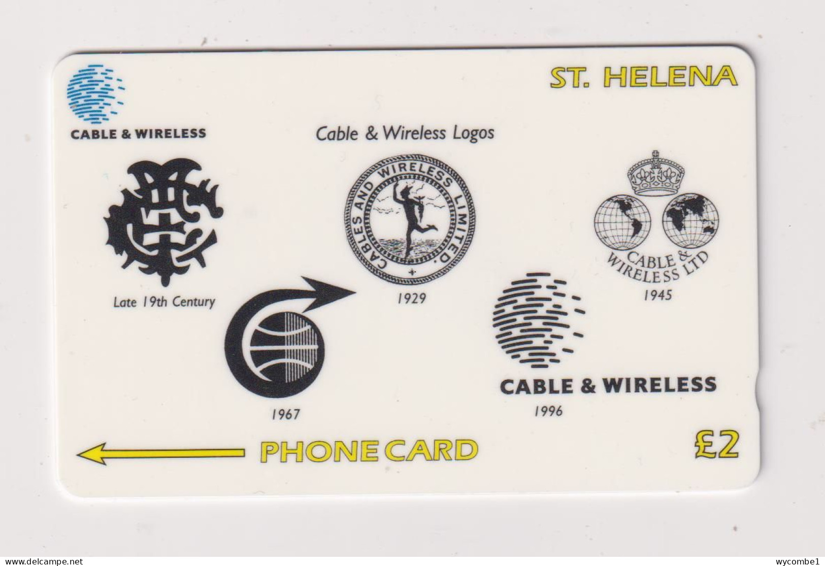 ST HELENA - Cable And Wireless Logos GPT Magnetic  Phonecard - Isla Santa Helena