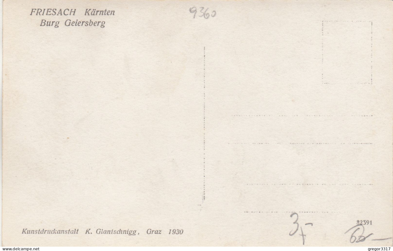 E4347) FRIESACH / Kärnten - Burg GEIERSBERG Mit Kühen Davor 1930 ALT ! - Friesach