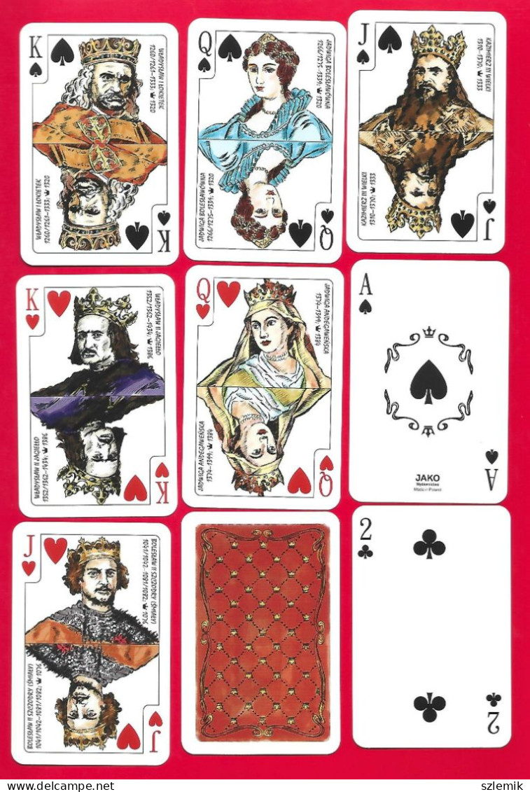 Playing Cards 52 + 3 Jokers (x2, Double Set ). Kings And Queens Of Poland. See Description - 54 Cartes