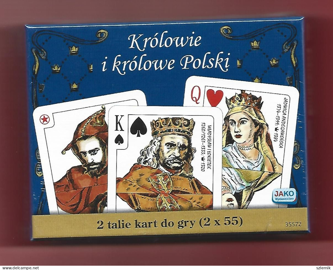 Playing cards 52 + 3 jokers (x2, double set ). Kings and Queens of Poland. See description