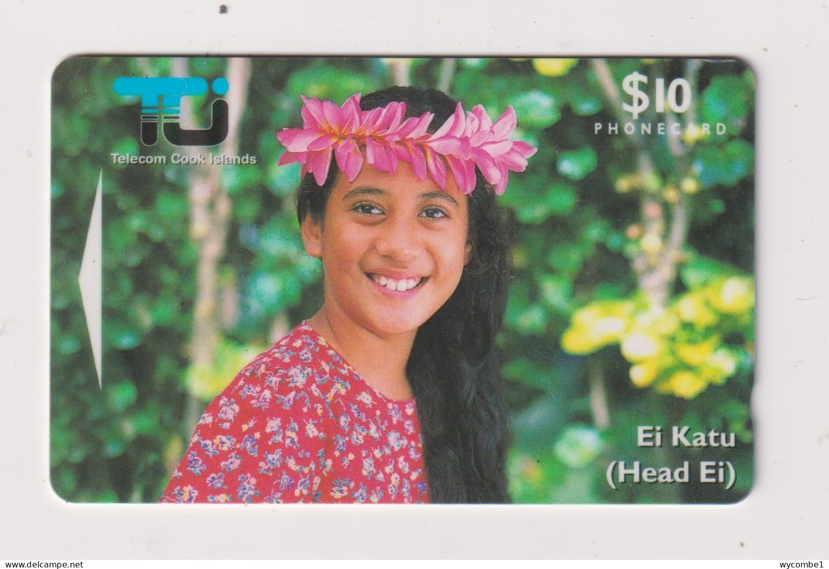 COOK ISLANDS - Head Garland GPT Magnetic Phonecard - Cook Islands