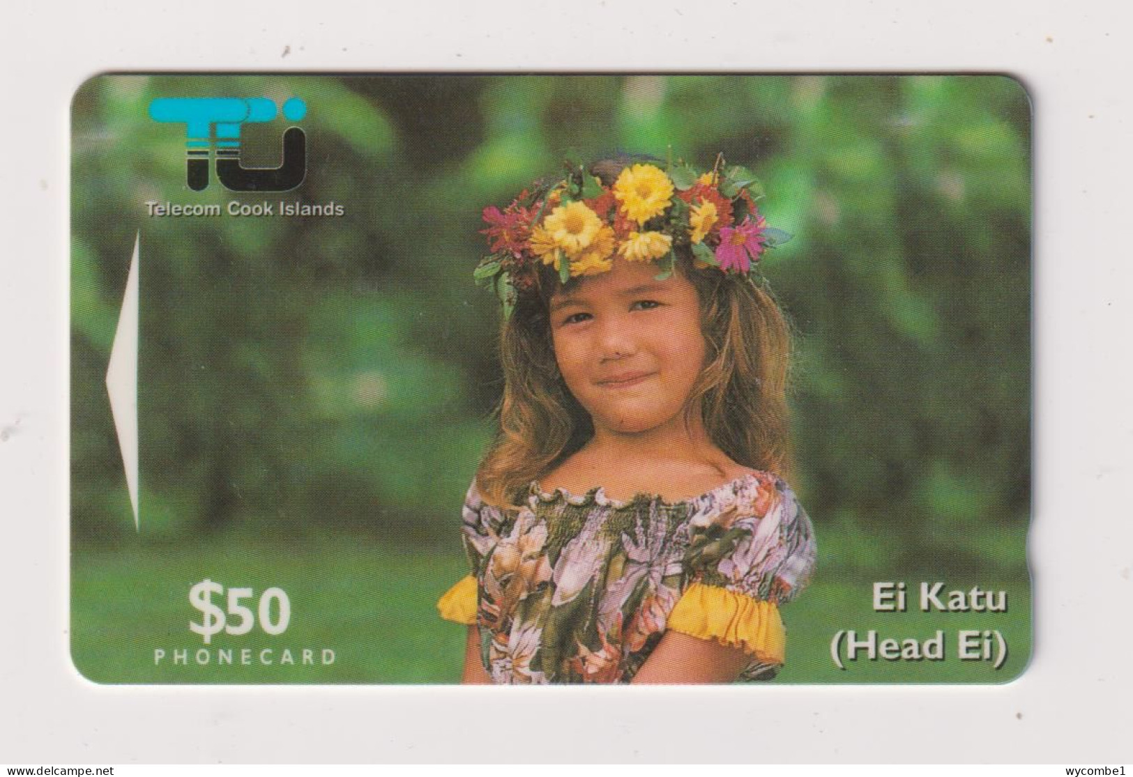 COOK ISLANDS - Head Garland GPT Magnetic Phonecard - Isole Cook