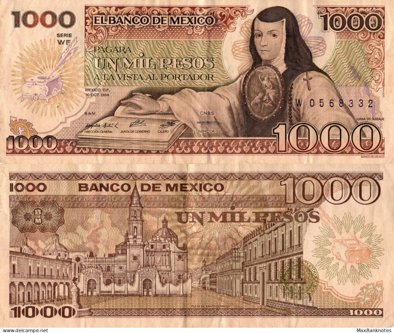 Mexico / 1.000 Pesos / 1984 / P-81(a) / VF - México