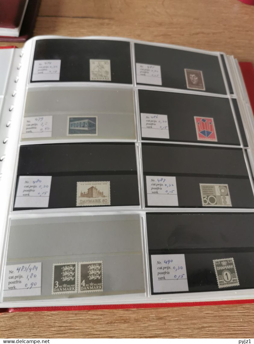 Denmark collection dealers 2 display book postfris**