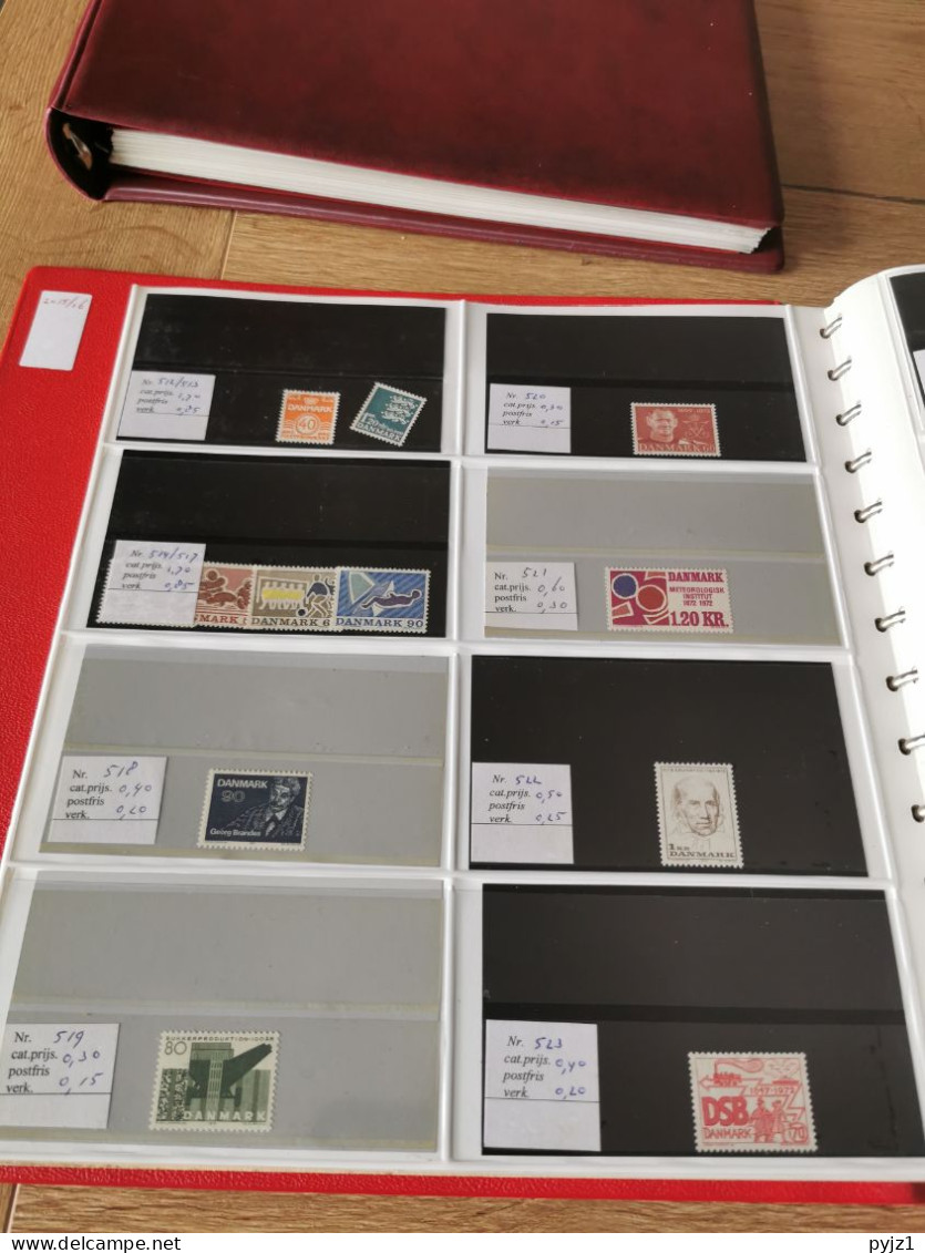 Denmark collection dealers 2 display book postfris**