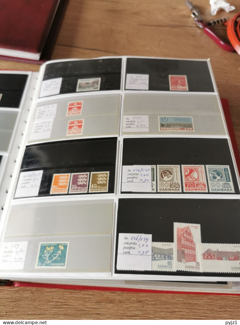 Denmark collection dealers 2 display book postfris**