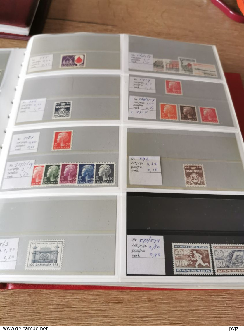 Denmark collection dealers 2 display book postfris**