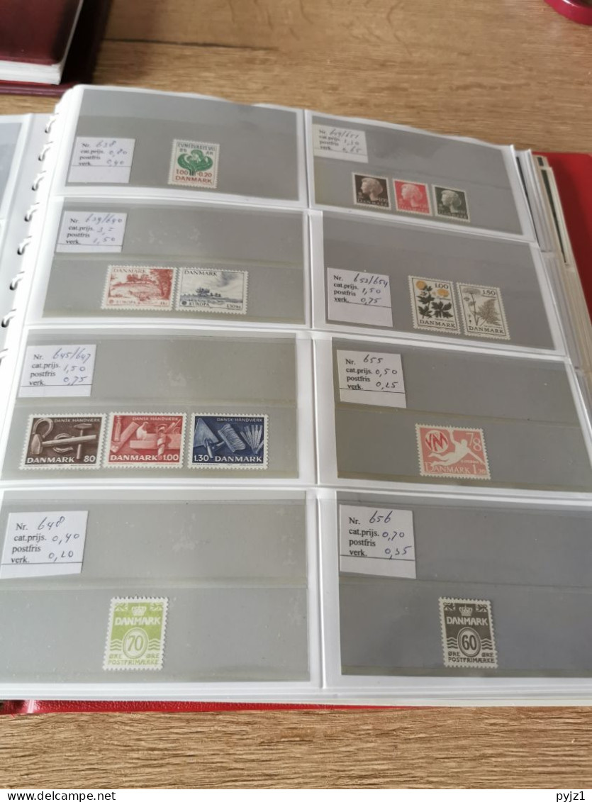 Denmark collection dealers 2 display book postfris**