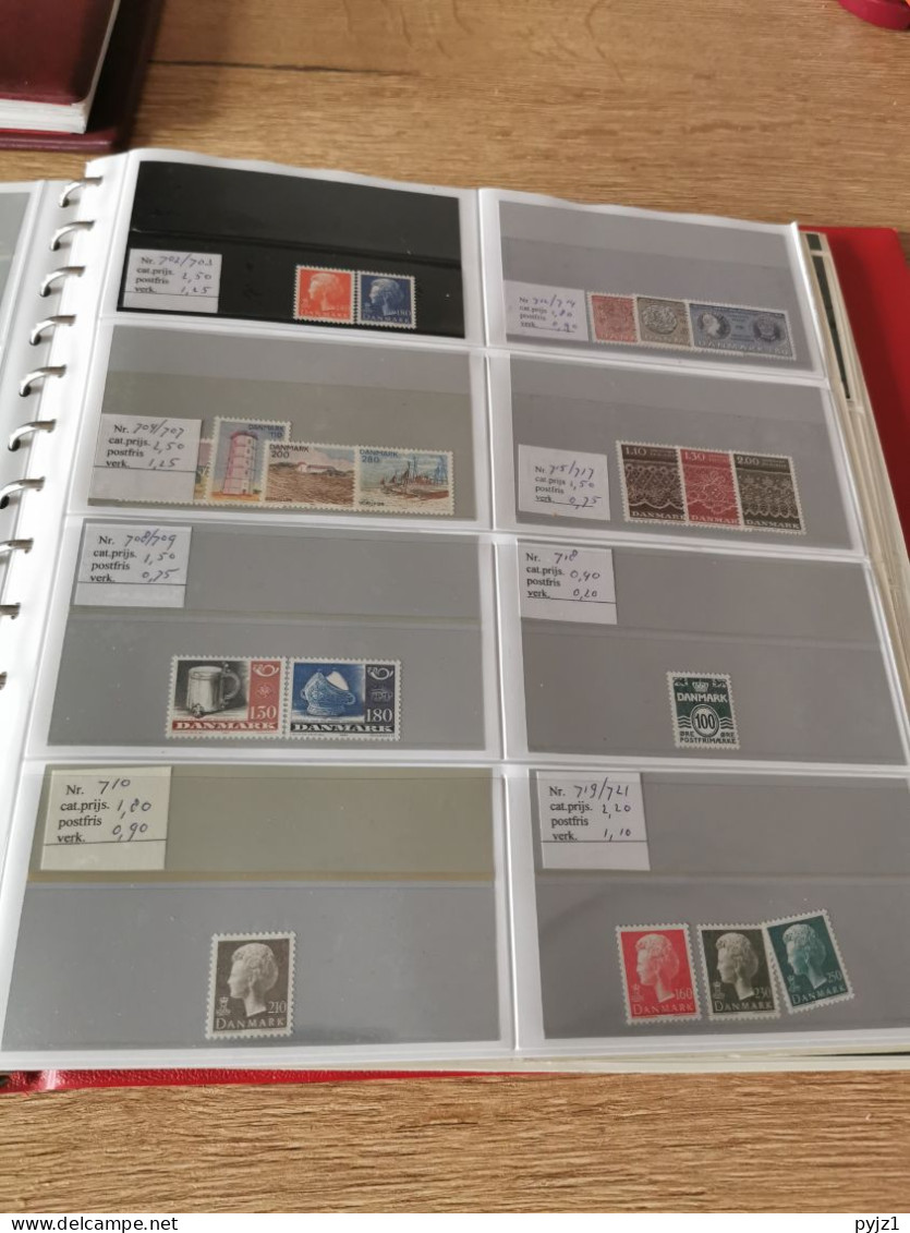 Denmark collection dealers 2 display book postfris**