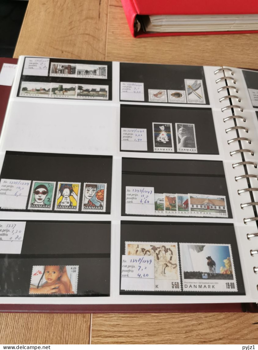 Denmark collection dealers 2 display book postfris**