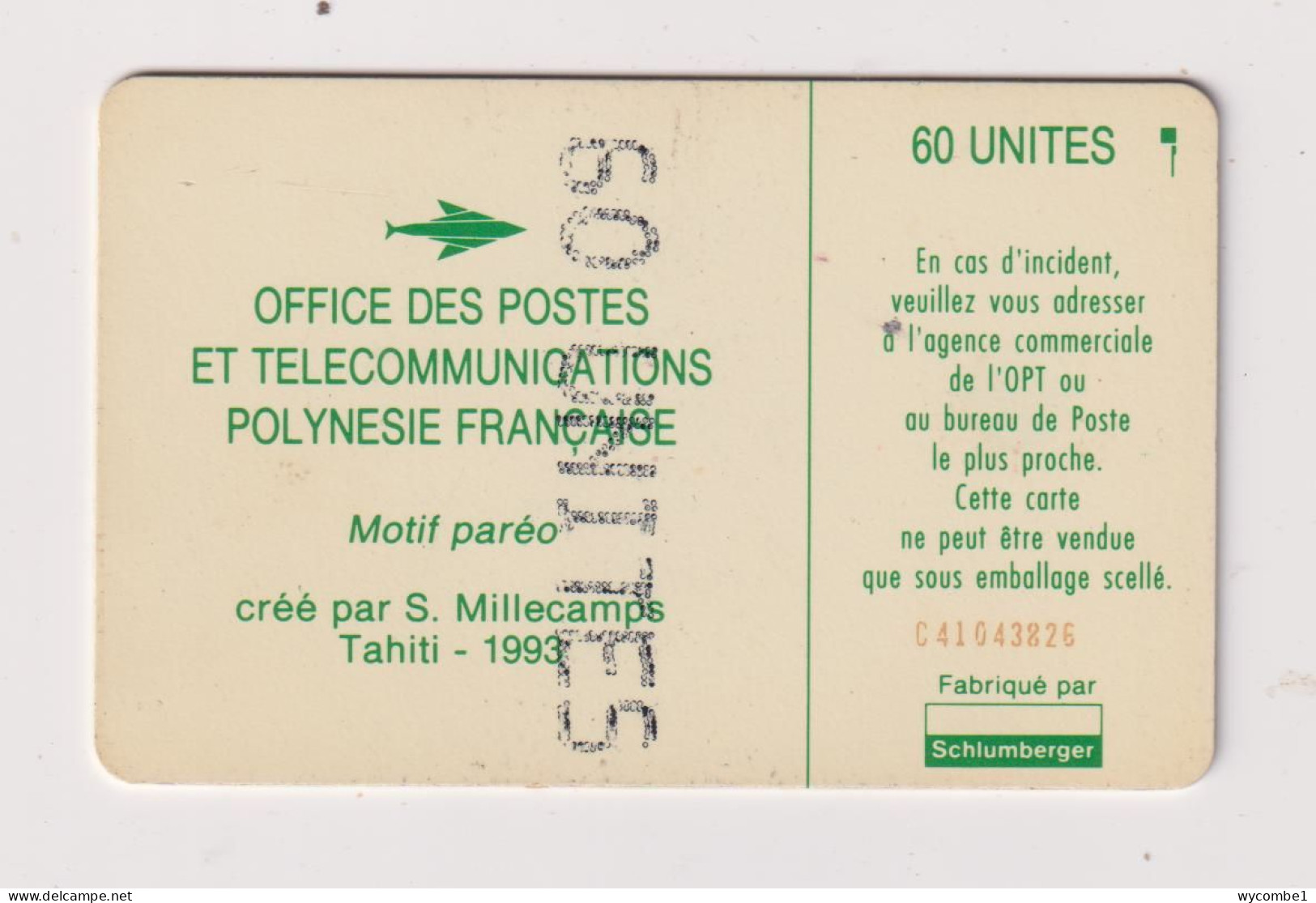FRENCH POLYNESIA - Flowers  Chip Phonecard - Polinesia Francesa