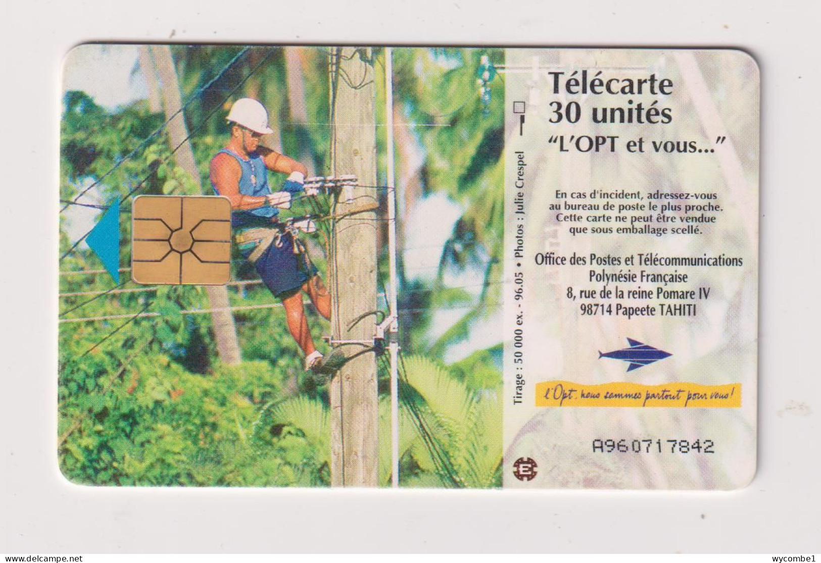 FRENCH POLYNESIA - Girl On Phone  Chip Phonecard - Polynésie Française