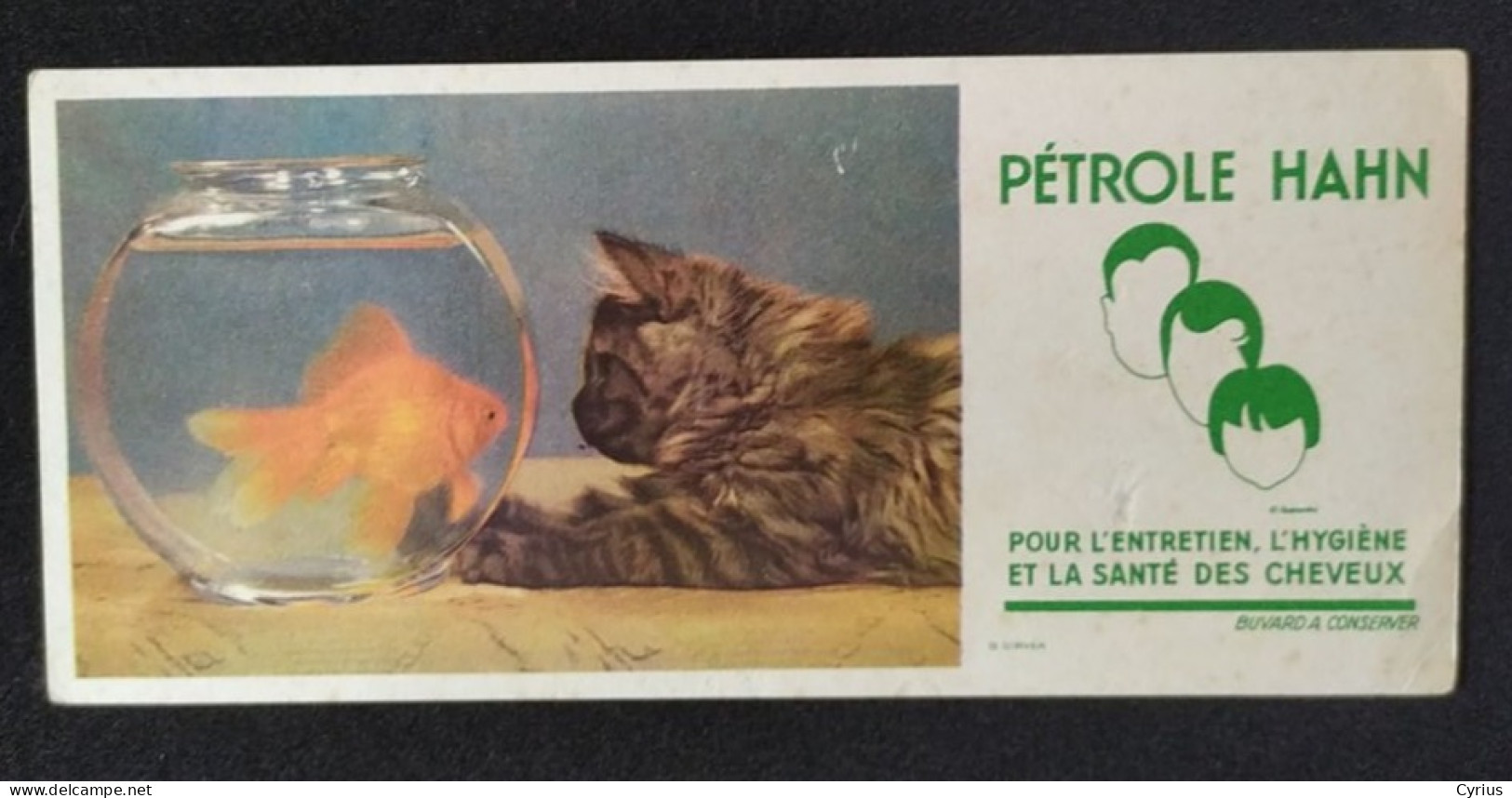 Buvard Pétrole Hahn "Chat Et Poisson" - Perfume & Beauty