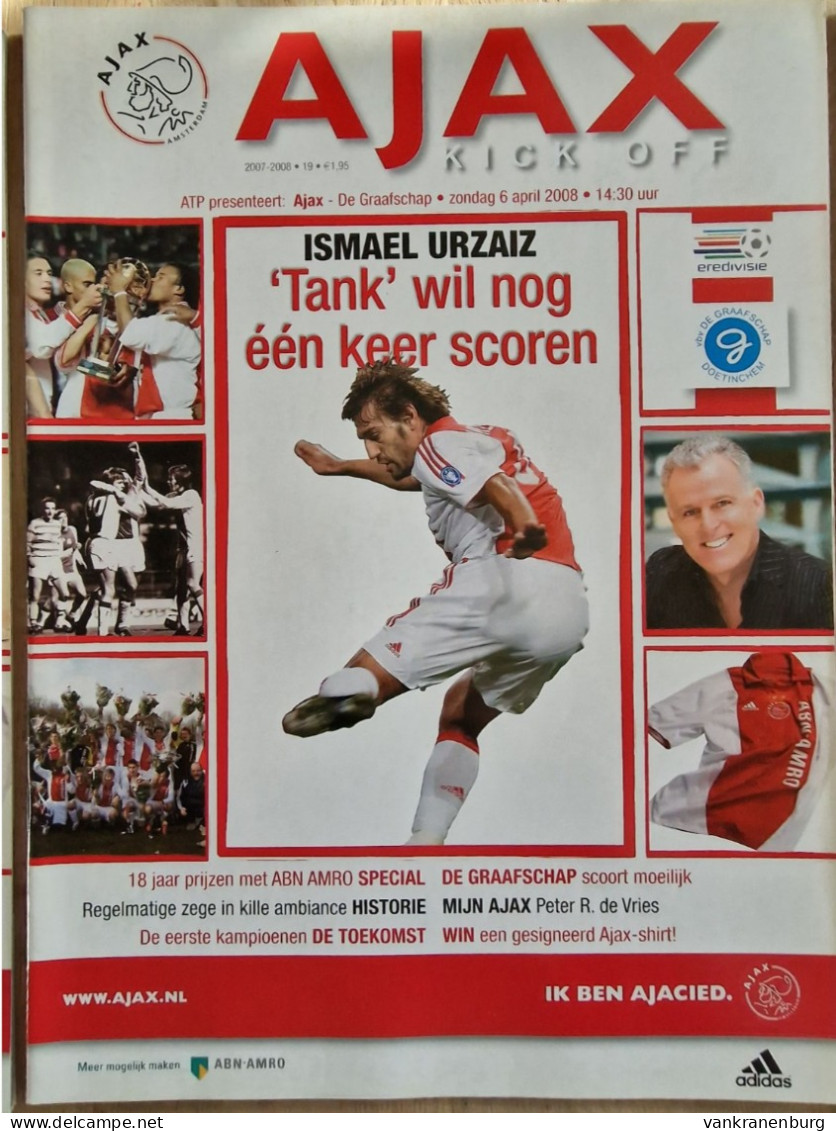 Programme Ajax Amsterdam - De Graafschap - 06.04.08 - KNVB Eredivisie - Football Soccer Fussball Calcio Programm - Bücher