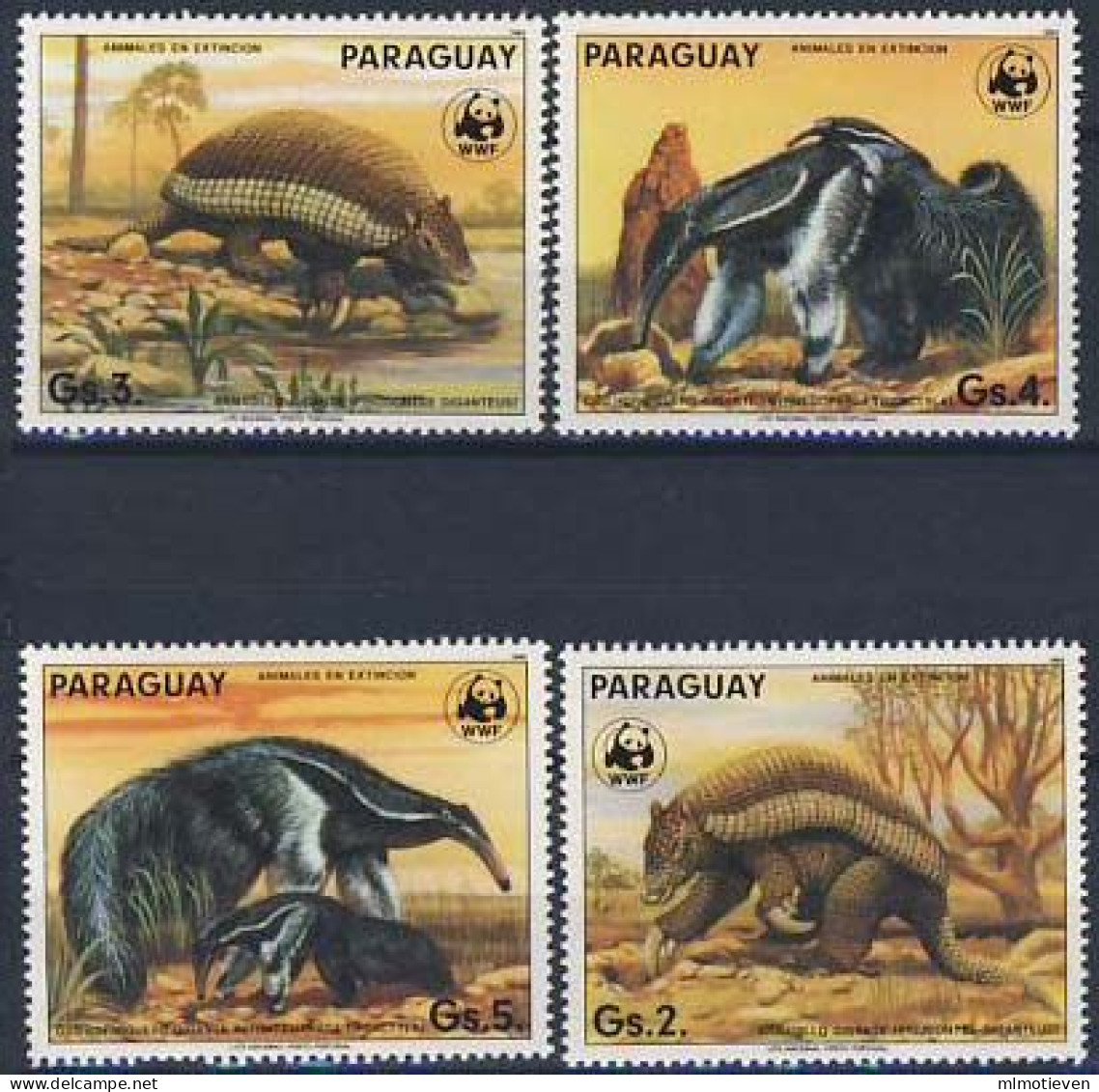 MDW-BK1-105 MDA MINT PF/MNH ¤ PARAGUAY 1985 4w In Serie ¤ WWF - WILD ANIMALS  MAMMALS - ENDANGERED ANIMALS - Other & Unclassified