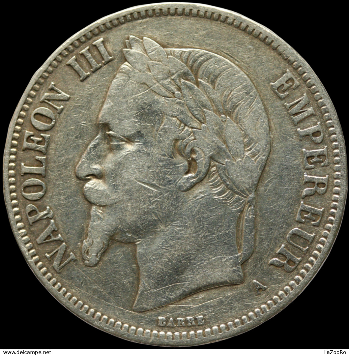 LaZooRo: France 5 Francs 1870 A VF - Silver - 5 Francs