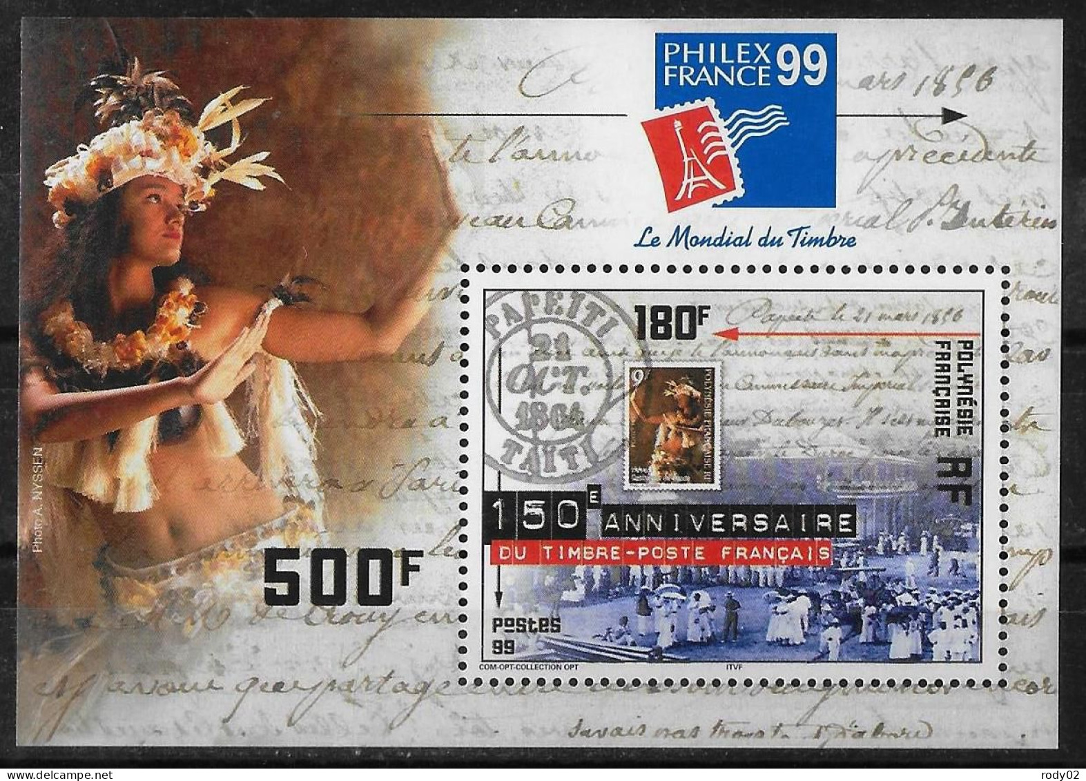 POLYNESIE FRANCAISE - PHILEXFRANCE 99 - BF 24 - NEUF** MNH - Blokken & Velletjes