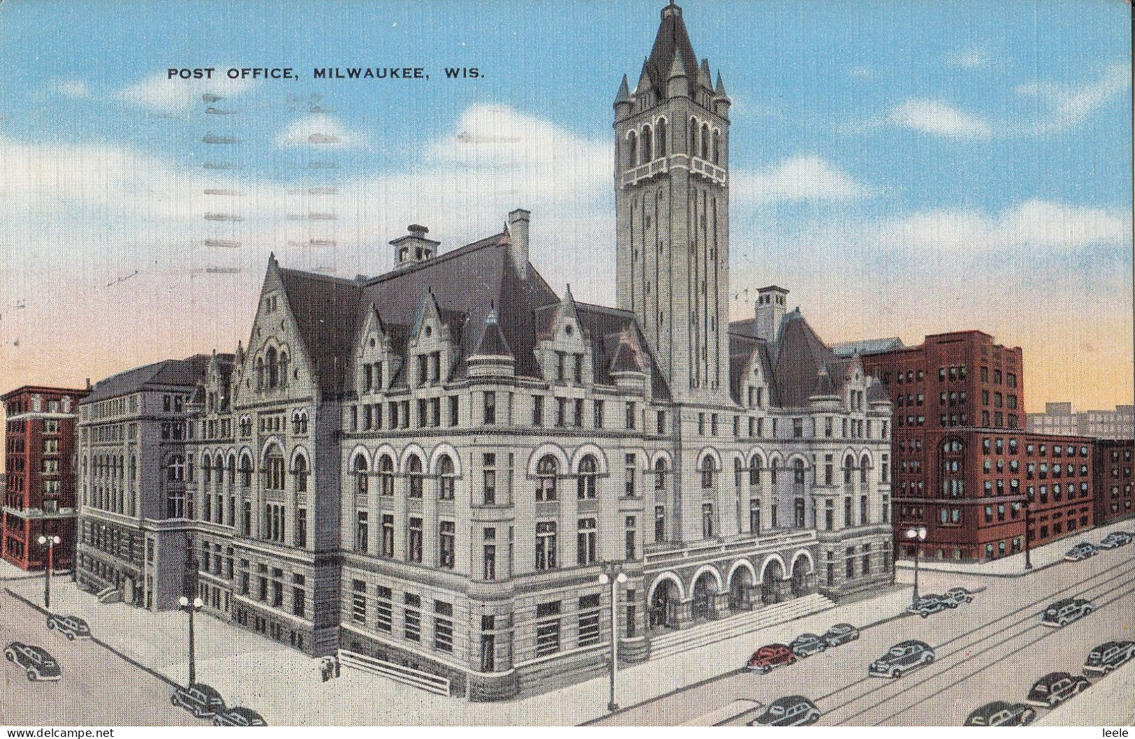 BT46.  Vintage US Postcard.  Post Office, Milwaukee, Wisconsin - Milwaukee