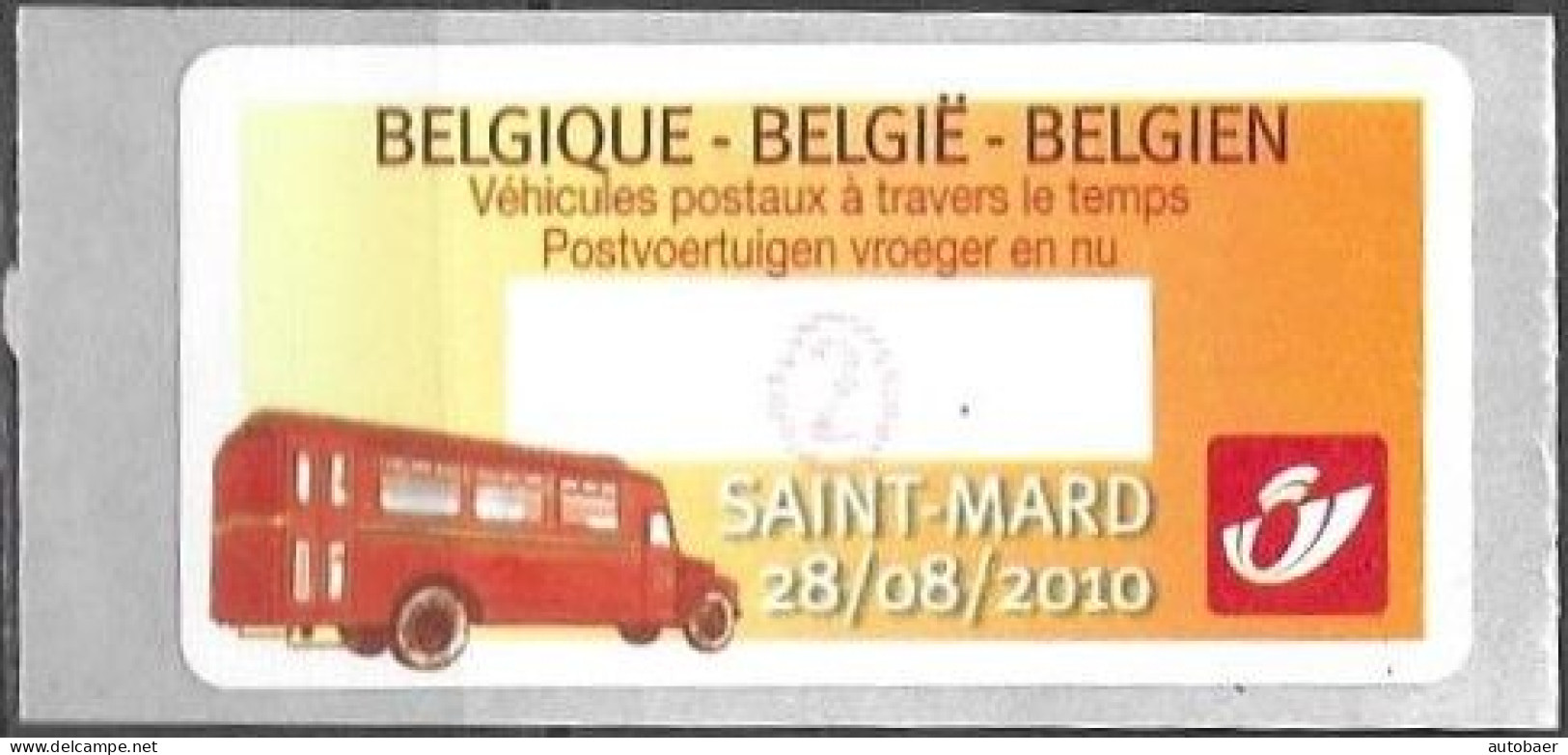 Belgium Belgique Belgien 2010 ATM Machine Stamp Saint-Mard Post Bus Mi. No. 70 "2" MNH Neuf ** Postfrisch - Mint