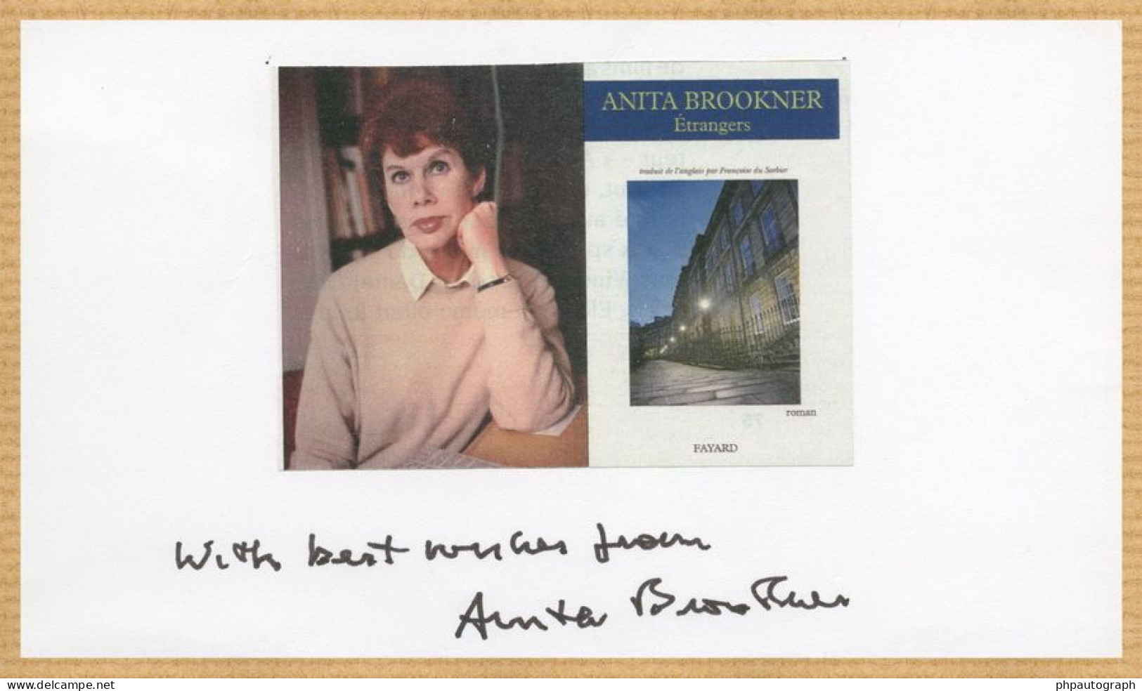 Anita Brookner (1928-2016) - English Novelist - Rare Signed Card + Photo - 2010s - Writers