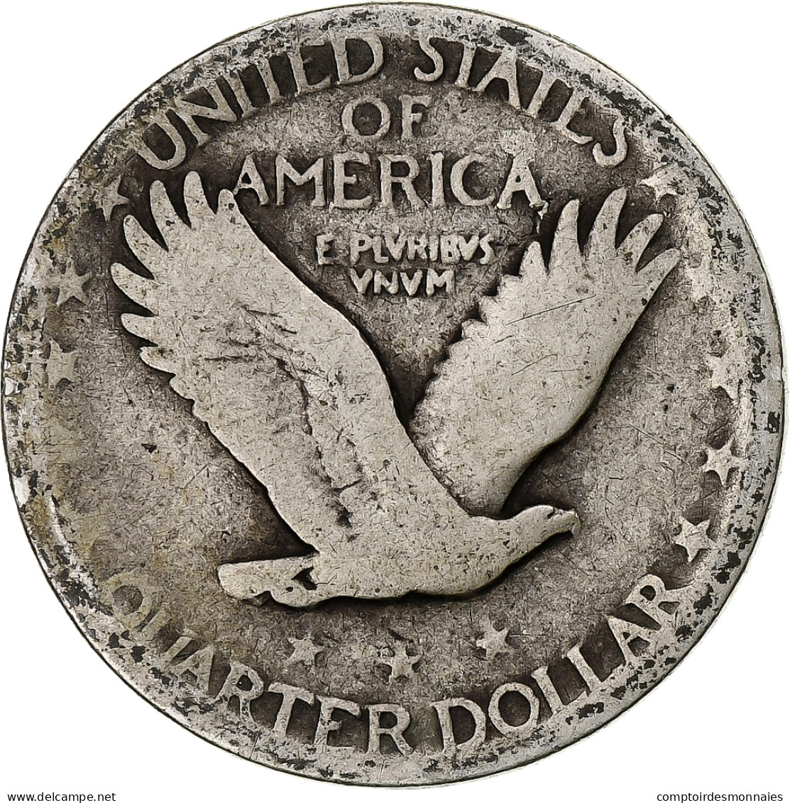 États-Unis, Quarter, Standing Liberty Quarter, 1927, Philadelphie, Argent, B+ - 1916-1930: Standing Liberty (Libertà In Piedi)