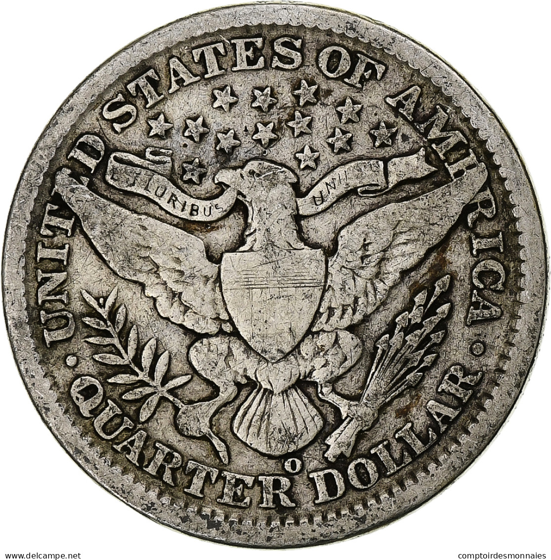 États-Unis, Quarter, Barber Quarter, 1907, New Orleans, Argent, TB, KM:114 - 1892-1916: Barber