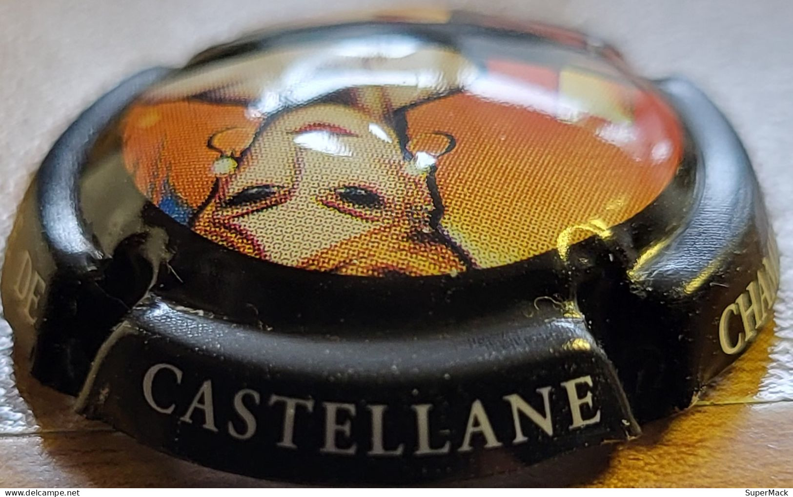 Capsule Champagne DE CASTELLANE  Série 16 Ecriture Sur Contour, Noir, N°078 - De Castellane