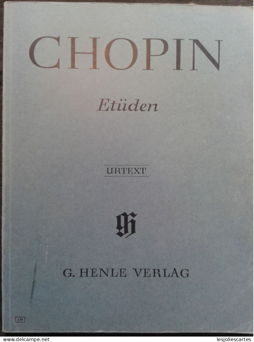 FREDERIC CHOPIN ETUDES POUR PIANO PARTITION MUSIQUE URTEXT HENLE VERLAG - Instruments à Clavier