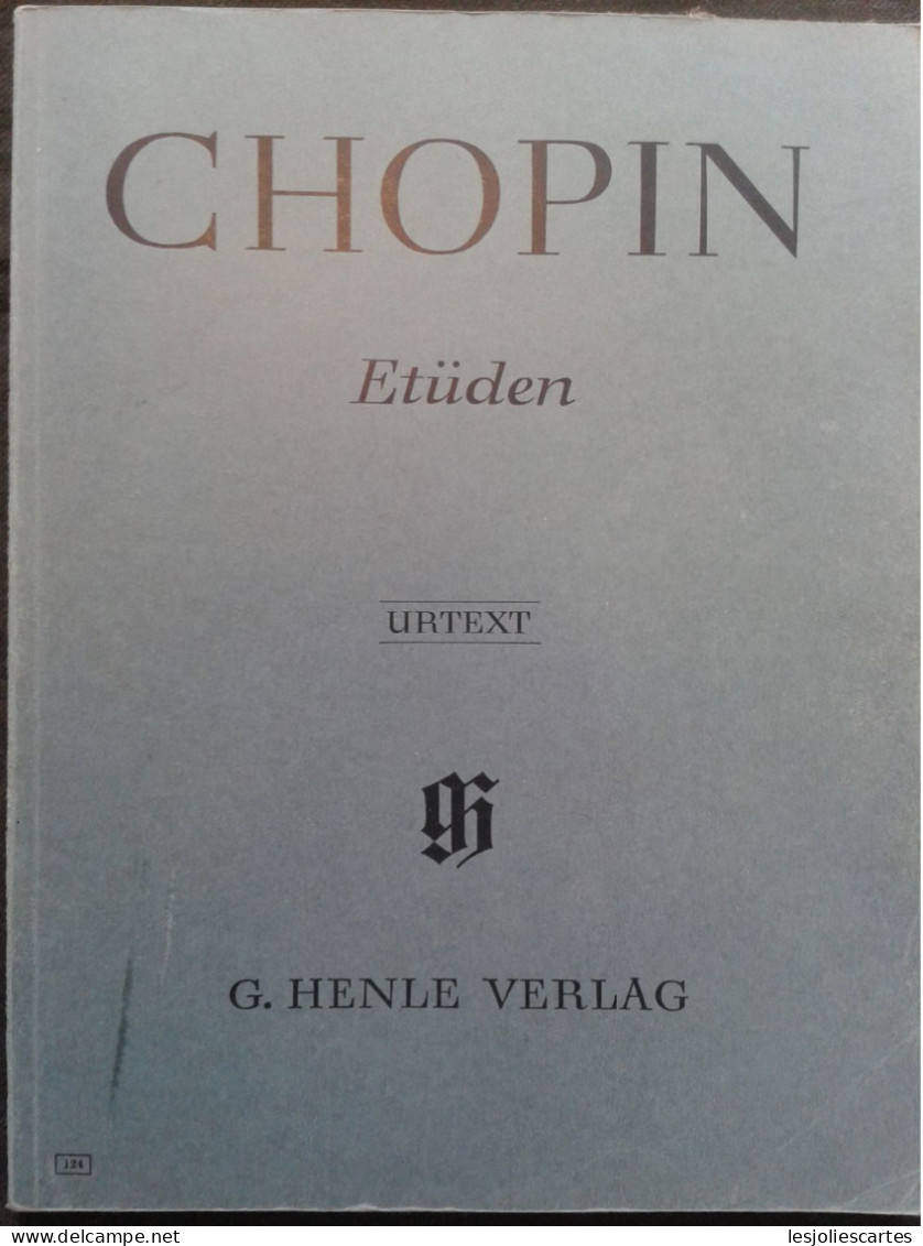 FREDERIC CHOPIN ETUDES POUR PIANO PARTITION MUSIQUE URTEXT HENLE VERLAG - Tasteninstrumente