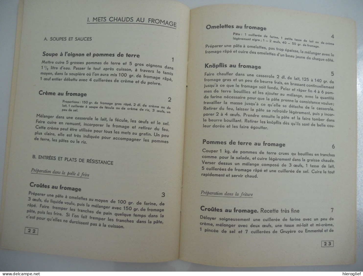 Recettes De Mets Au Fromage Suisse Pour La Cuisine De Restauration Et La Cuinise Bourgeois Berne 1935 / Hors-d'oeuvre - Gastronomia