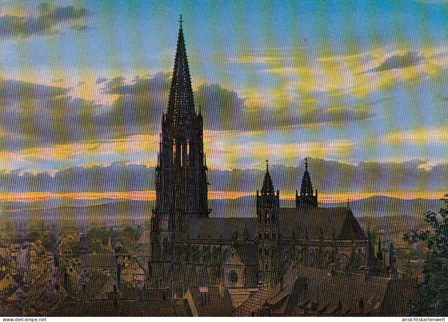 Freiburg I.Br., Münster Im Abendlicht Ngl #E1860 - Sculture