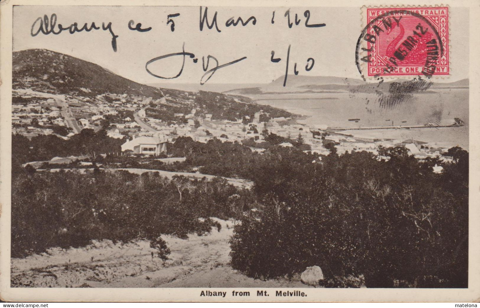 AUSTRALIE WESTERN AUSTRALIA  ALBANY FROM Mt. MELVILLE  (carte Glacée) - Albany