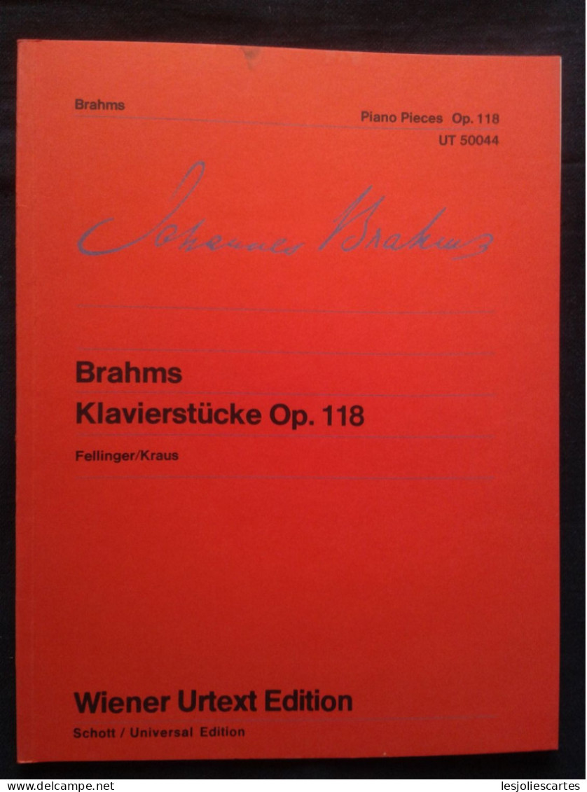 JOHANNES BRAHMS KLAVIERSTUCKE OP 118 PIANO PARTITION MUSIQUE URTEXT EDITION - Keyboard Instruments