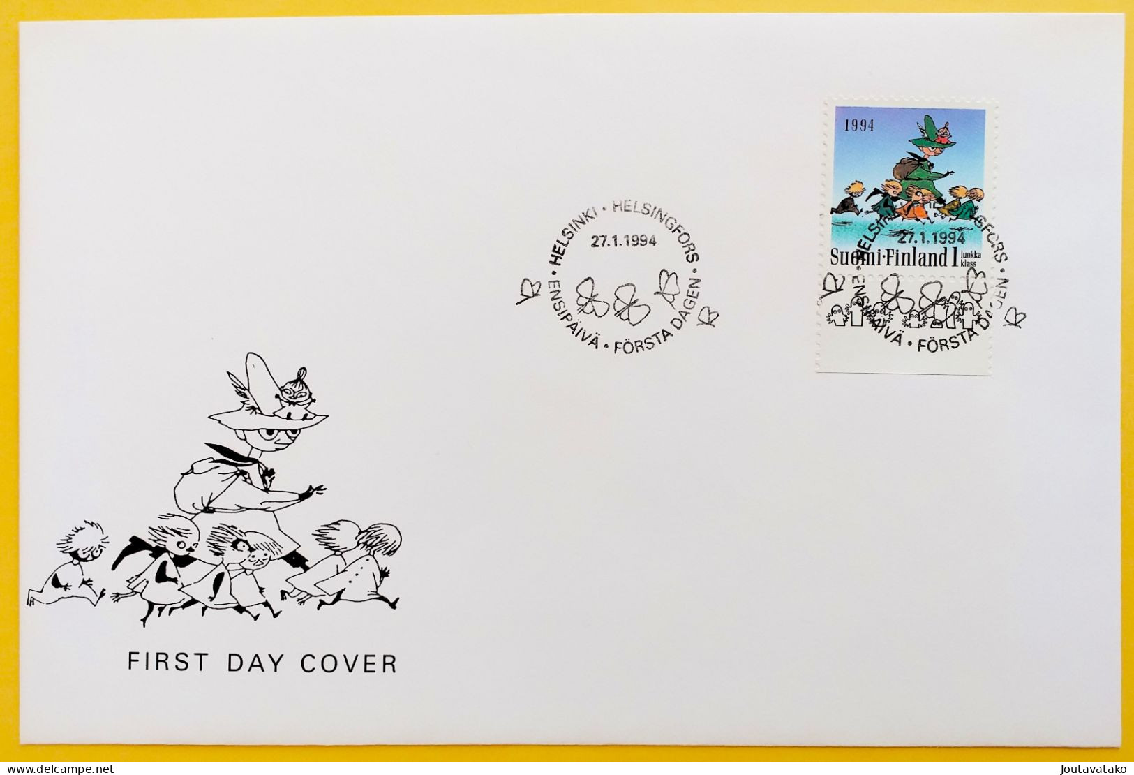 Finland FDC 1994 - Moomins - Storm In Moomin Valley - MiNo 1241 - FDC