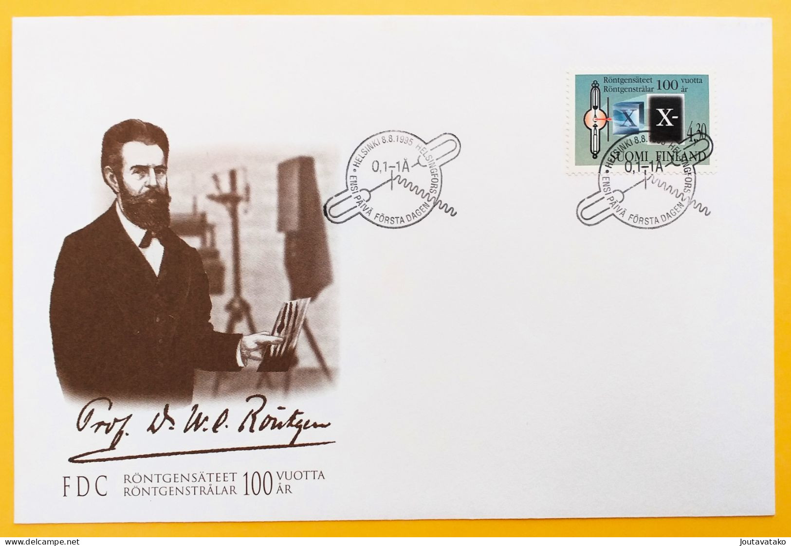 Finland FDC 1995 - 100th Anniversary Of The Discovery Of X-rays - MiNo 1309 - FDC