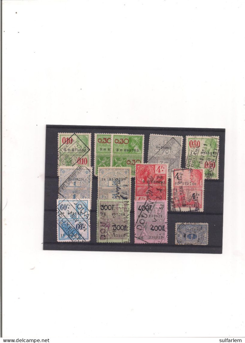 Belgique Timbres Fiscaux Lot (Ri) - Timbres