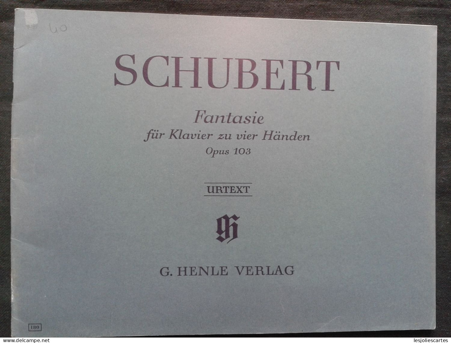 SCHUBERT FANTAISIE OP 103 POUR 4 MAINS PIANO PARTITION MUSIQUE URTEXT HENLE VERLAG - Strumenti A Tastiera