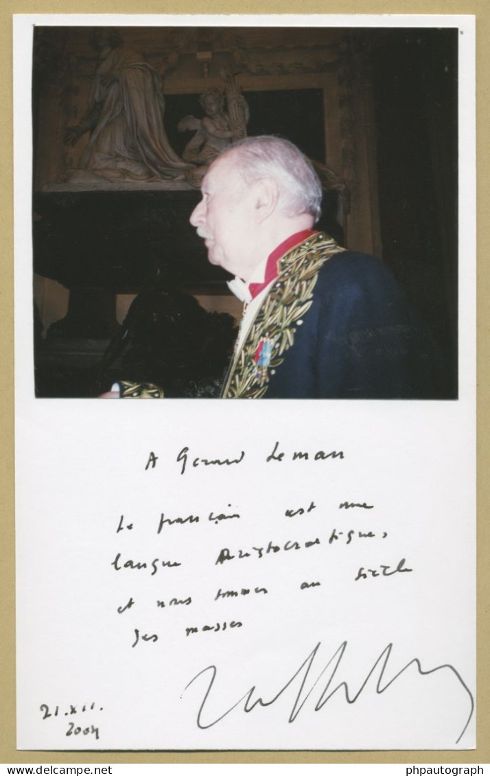 Jean Dutourd (1920-2011) - Écrivain & Académicien - Carte Dédicacée + Photo - Writers