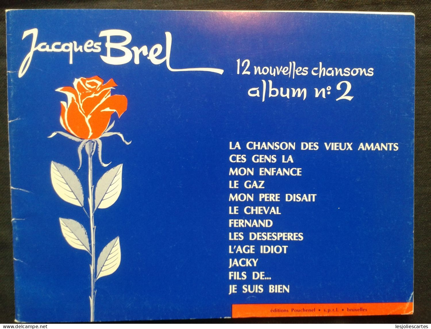 JACQUES BREL 12 NOUVELLES CHANSONS ALBUM 2 PIANO PARTITION MUSIQUE ED POUCHENEL - Chant Soliste