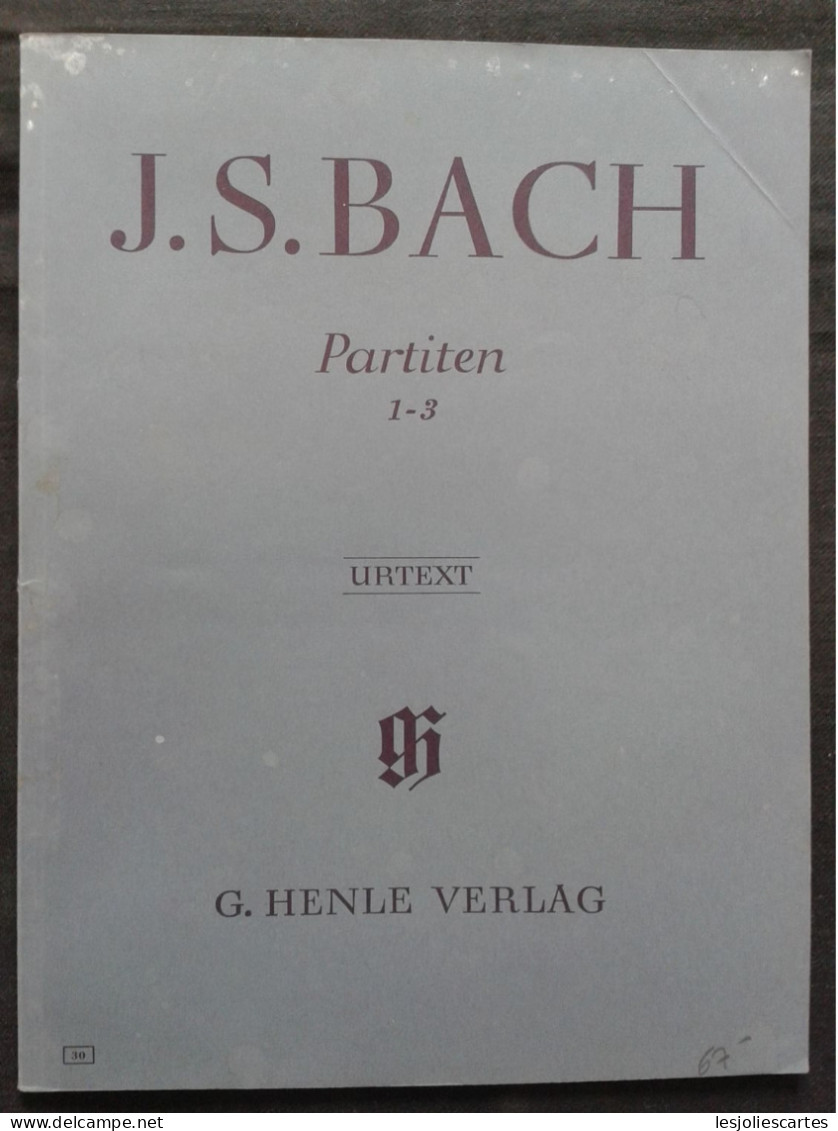 J S BACH PARTITAS PARTITEN 1 3 PIANO PARTITION MUSIQUE URTEXT HENLE VERLAG - Strumenti A Tastiera