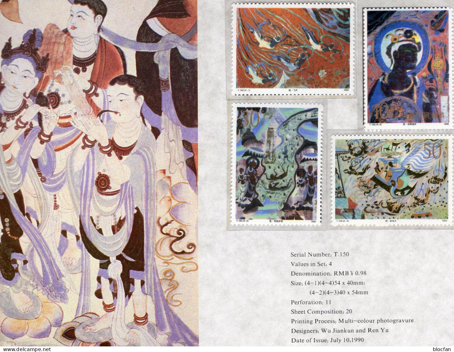 Magao-Grotten 1990 China 2307/0 ** 5€ Auf So.-Bl. Wand-Malerei Der Grotte Dunhuang Paintings History Art Sheet Bf Chine - Natur