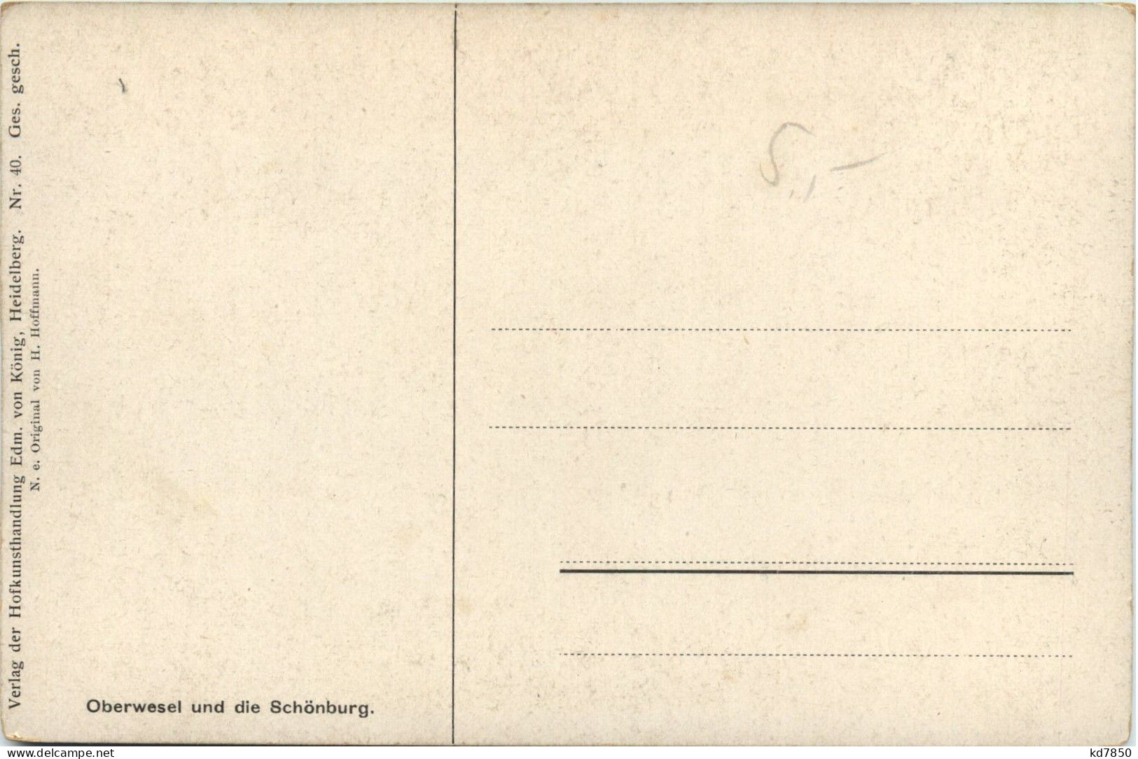 Oberwesel - Künstlerkarte H. Hoffmann - Oberwesel