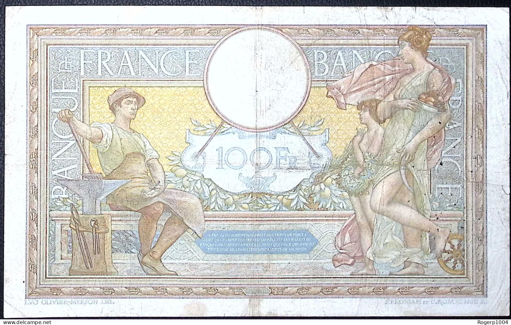 FRANCE * 100 Francs * LOM * 21/10/1937 * Fay 25.03 * Etat/Grade TTB/VF - 100 F 1908-1939 ''Luc Olivier Merson''