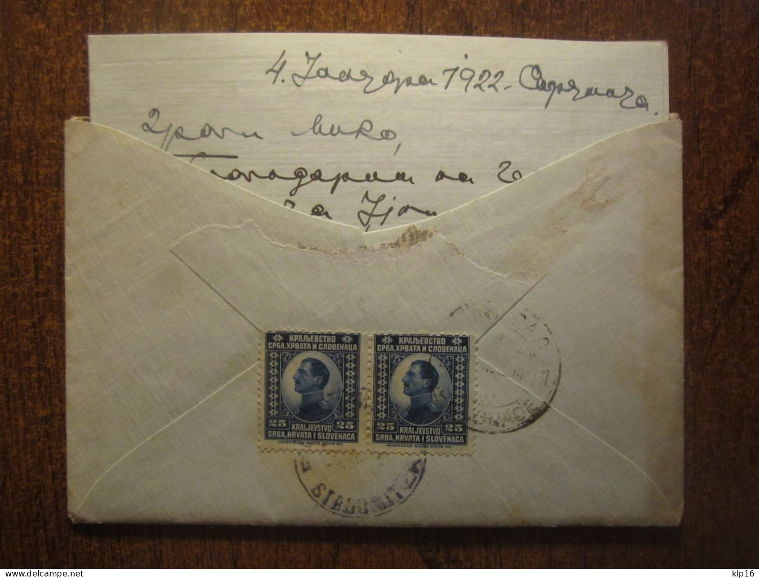 1922 YUGOSLAVIA  COVER With CONTENT - Lettres & Documents