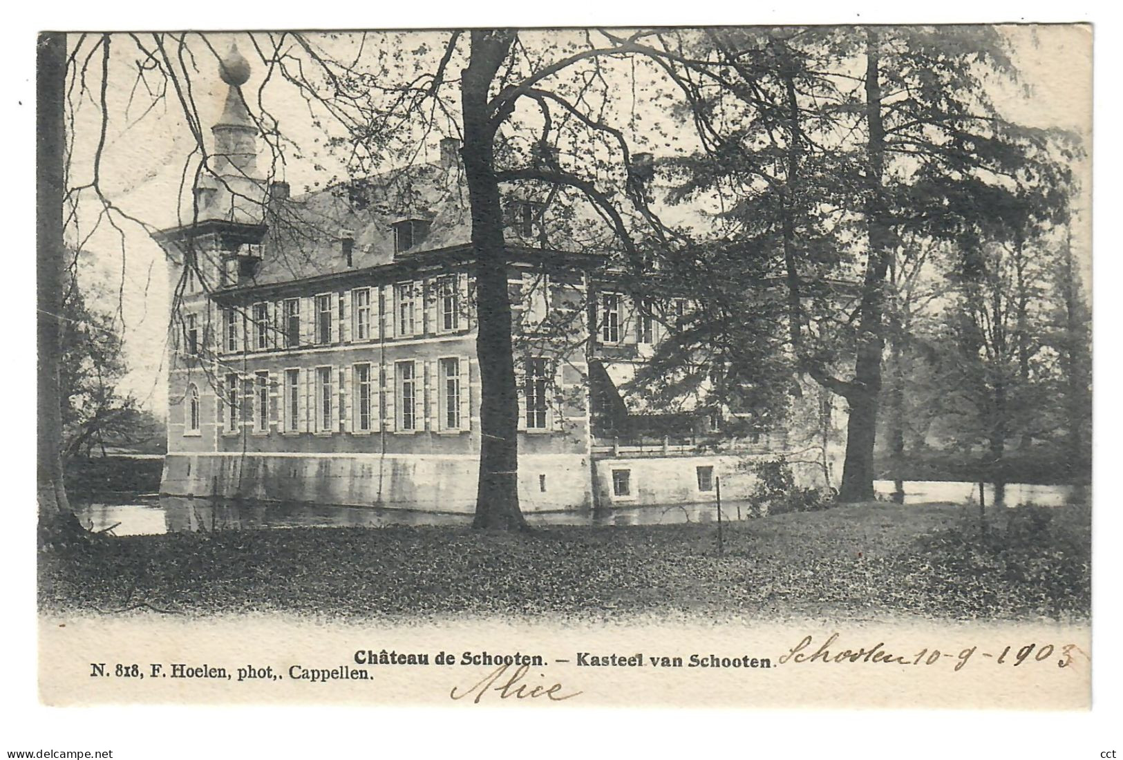 Schooten  Schoten   Château De Schooten  Kasteel    Edit F Hoelen Cappellen N° 818 - Schoten