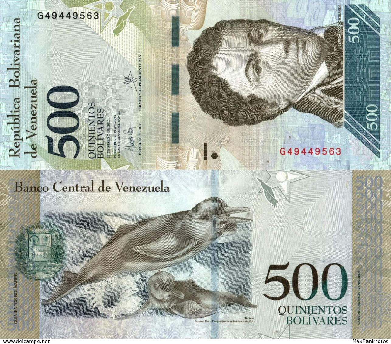 Venezuela / 500 Bolivares / 2017 / P-94(b) / UNC - Venezuela