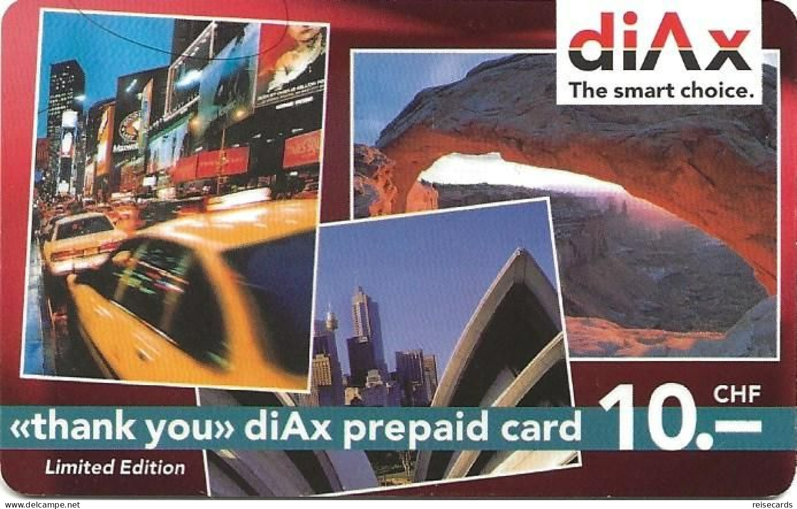 Switzerland: Prepaid DiAx - Touristic Sites - Switzerland