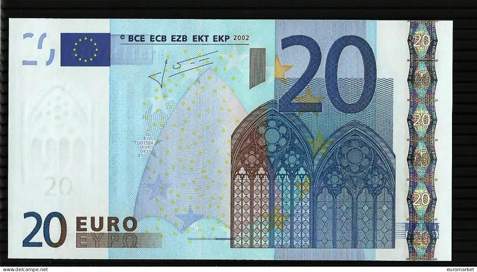 20 EURO "M" U015 PORTUGAL - PORTOGALLO AUNC TRICHET - 20 Euro